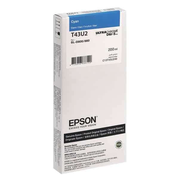 Epson T43U2 Ink Ciano per SL-D800 C13T43U240 Epson T43U2 Ink Ciano per SL-D800 C13T43U240